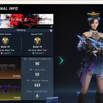 Blood Strike Accounts Rare Skin ASIA|1 Eternal Gun: AK47-Overload|1 Collab Gun[Eva]|1 Limited & 3 Ultra Gun|Legendary