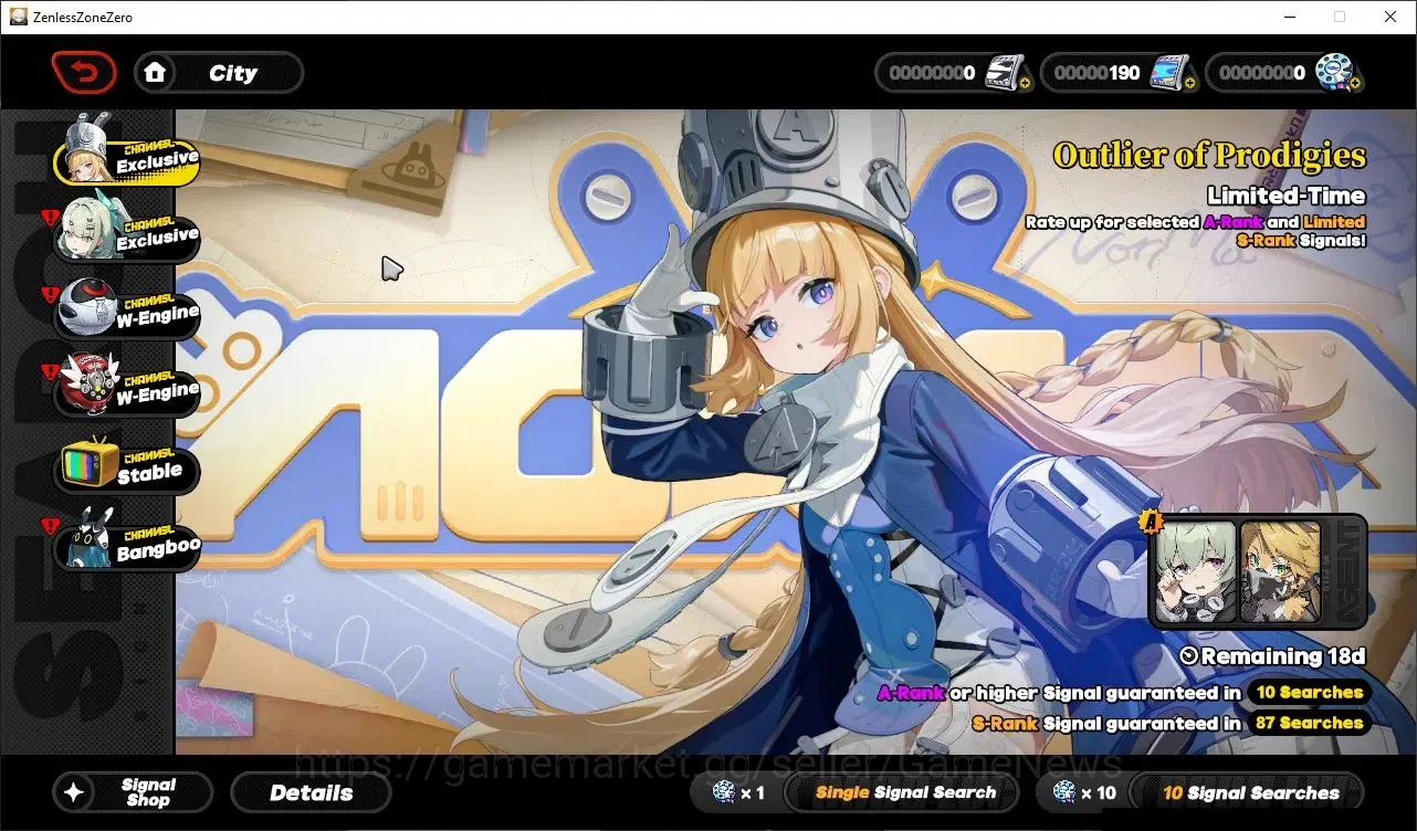 Zenless Zone Zero Accounts Starter Asia|IK 36|2 Limited|(Norma)+Sign Zhao|+2 Standard (Soldier 11,Lycaon)|1 STD Weapon|1 S 17