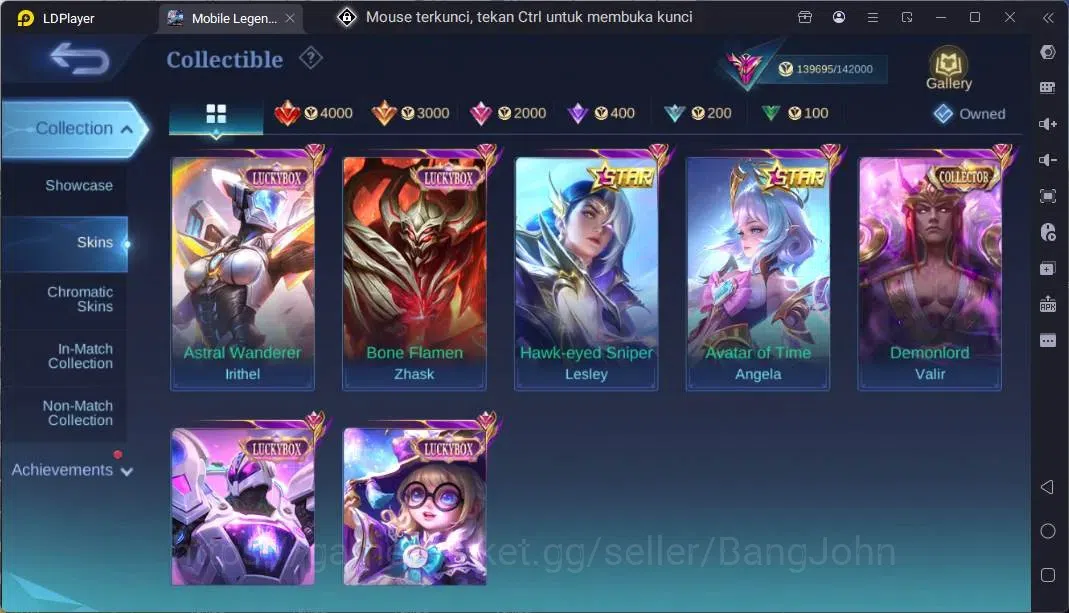 Mobile Legends: Bang Bang Accounts Global |Hero 132|Skin 430|Exalted|Legend Franco,Jo image 11