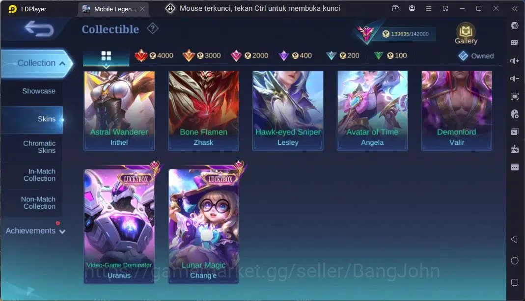 Mobile Legends: Bang Bang Accounts Global |Hero 132|Skin 430|Exalted|Legend Franco,Jo image 12