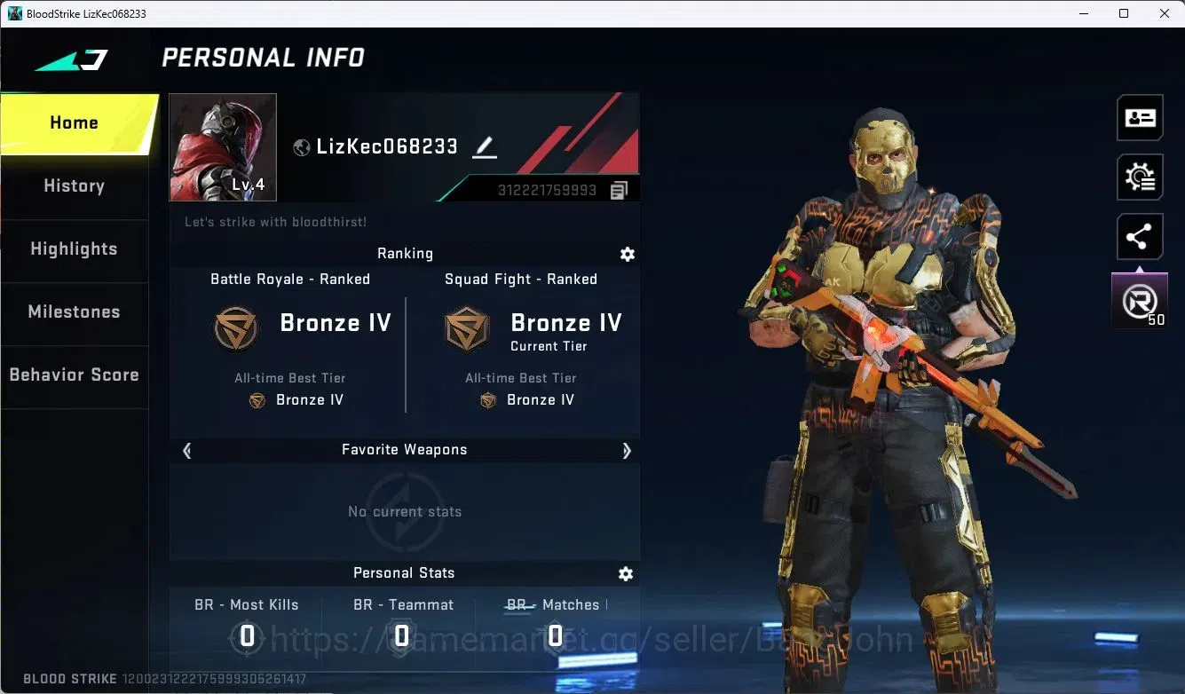 Blood Strike Accounts ASIA |Collab MCX - EVA-00 (EVAN) | 2 Legendary Gun image 1