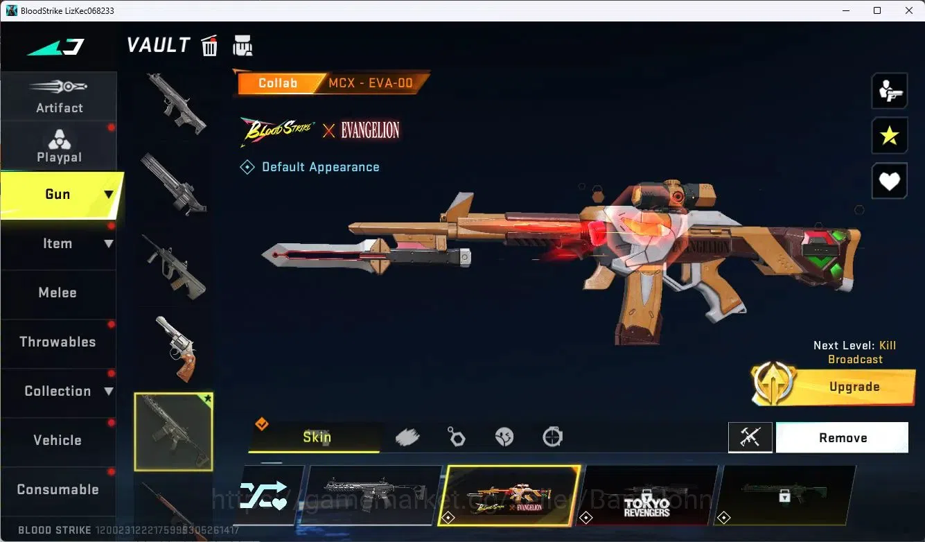 Blood Strike Accounts ASIA |Collab MCX - EVA-00 (EVAN) | 2 Legendary Gun image 4
