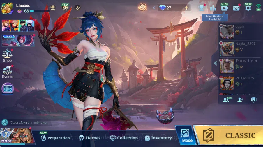 Mobile Legends: Bang Bang Accounts Others GlobalSkin 227|KOF Karina+Chou,Valentine Odette+Lancelot,Epic 1