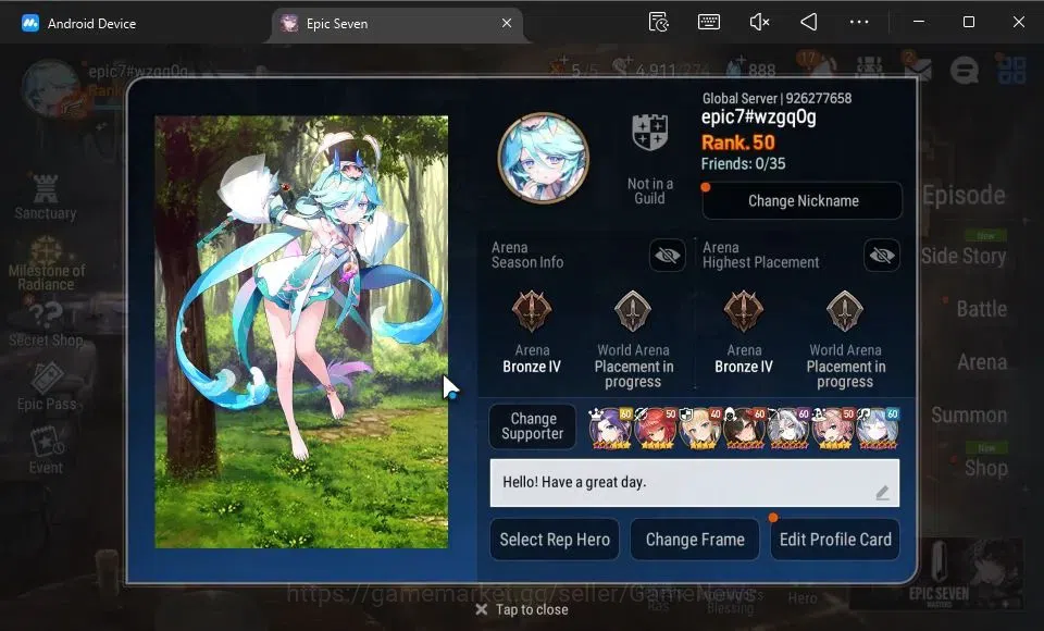 Epic Seven Accounts GLOBAL Unverif|New Era|7 ML(DK Sharun,LW Peira,Har image 2