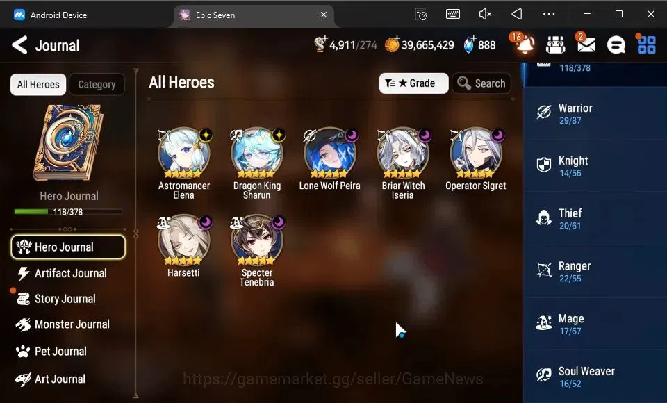 Epic Seven Accounts GLOBAL Unverif|New Era|7 ML(DK Sharun,LW Peira,Har image 6