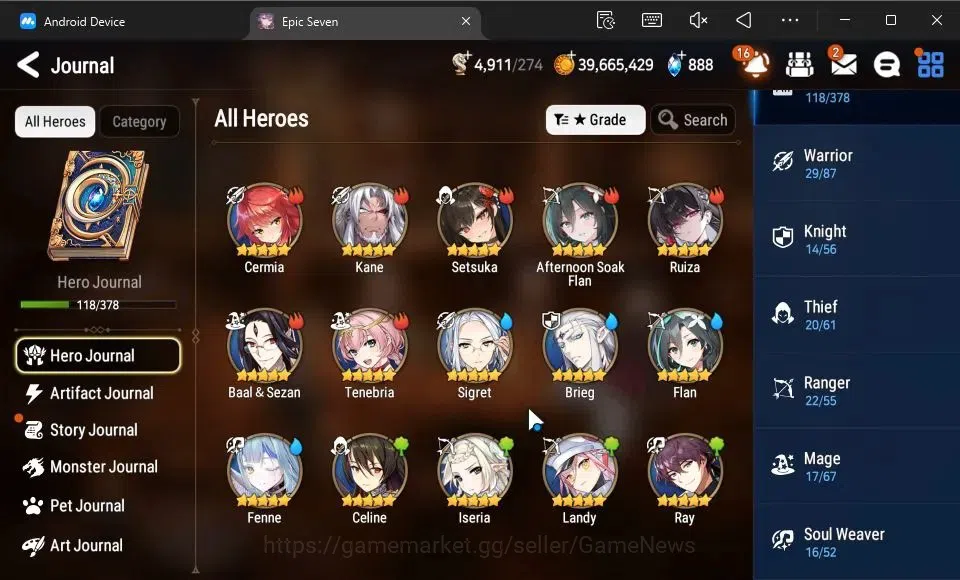 Epic Seven Accounts GLOBAL Unverif|New Era|7 ML(DK Sharun,LW Peira,Har image 7