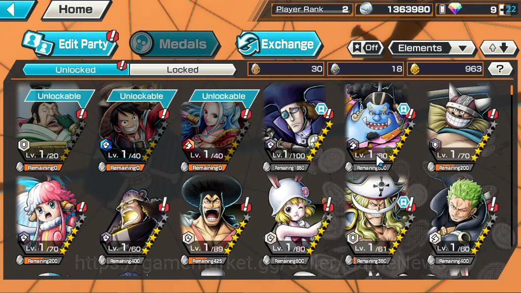 One Piece Bounty Rush Accounts Global|4 EX|BP Kuzan,AMS [Borsalino],GP Edward New image 4
