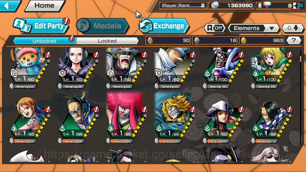 One Piece Bounty Rush Accounts Global|4 EX|BP Kuzan,AMS [Borsalino],GP Edward New image 5