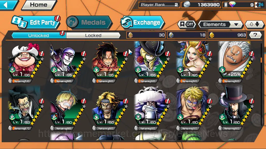 One Piece Bounty Rush Accounts Global|4 EX|BP Kuzan,AMS [Borsalino],GP Edward New image 6
