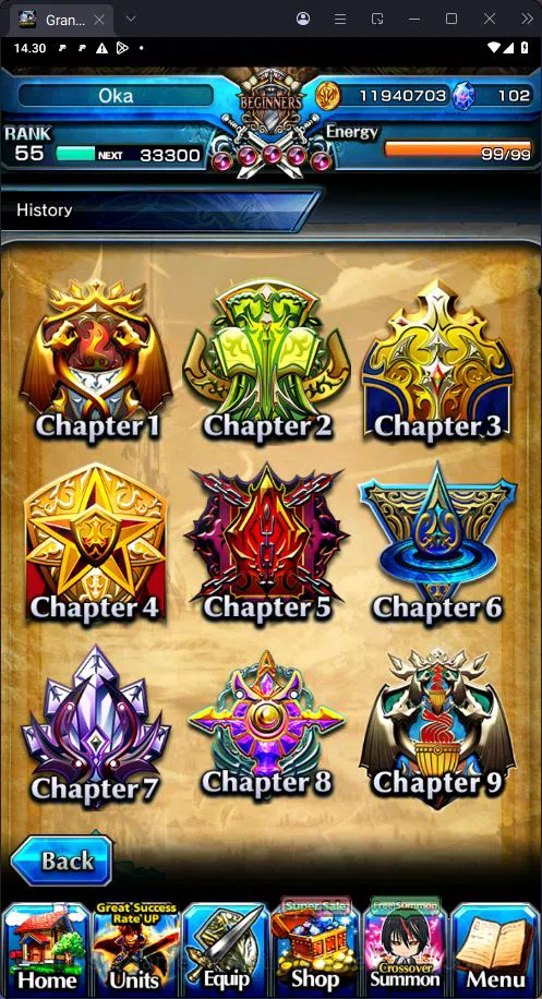 Grand Summoners Accounts [GLOBAL] Rank 55 | 12 Ascend | Okarun TW | Summer  image 2