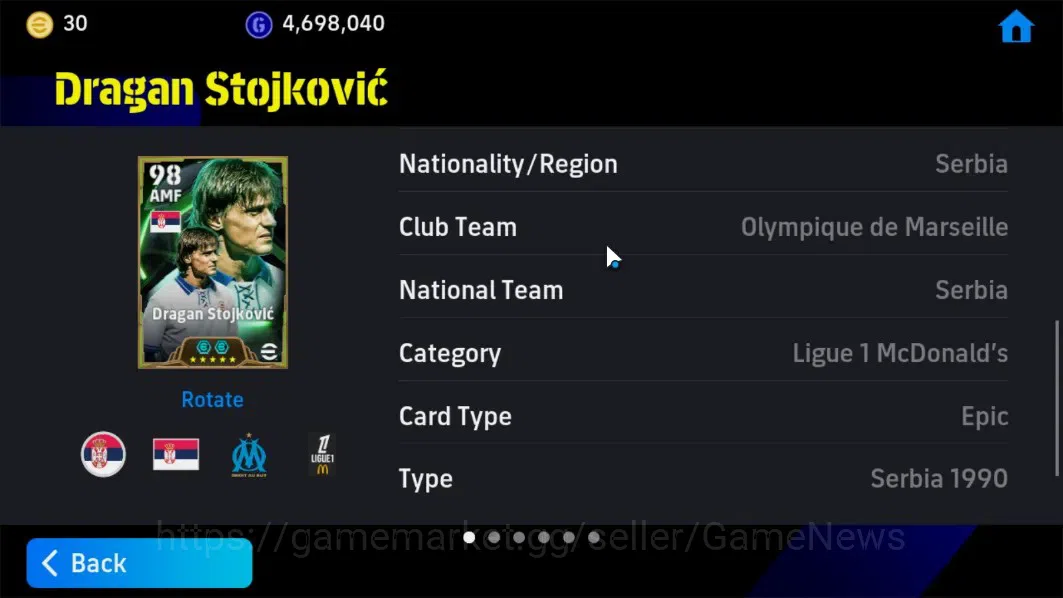 eFootball Accounts Android|Epic Ronaldinho,Dragan Stojkovic,Gareth Ba image 15