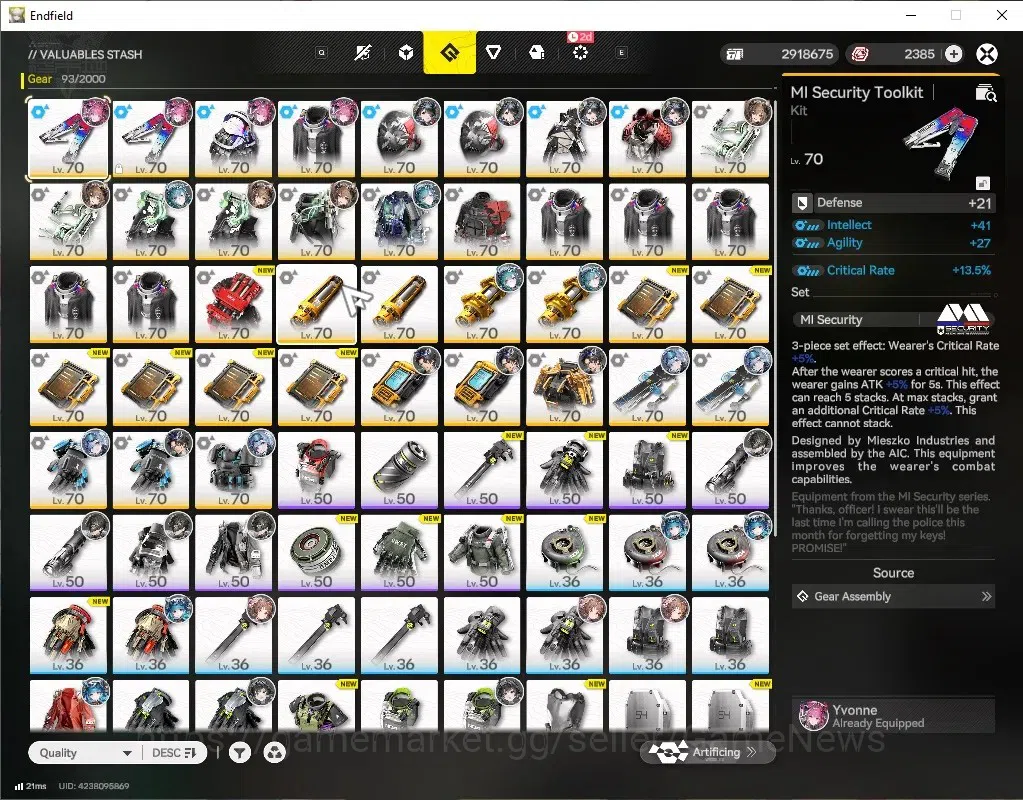 Arknights: Endfield Accounts ASIA|Lv58|7SSR(3Limited)+13*6WEP|[(Gilberta+Sign),TangtangP1,YvoneP2],ArdeliaP2+Sign,Last 10