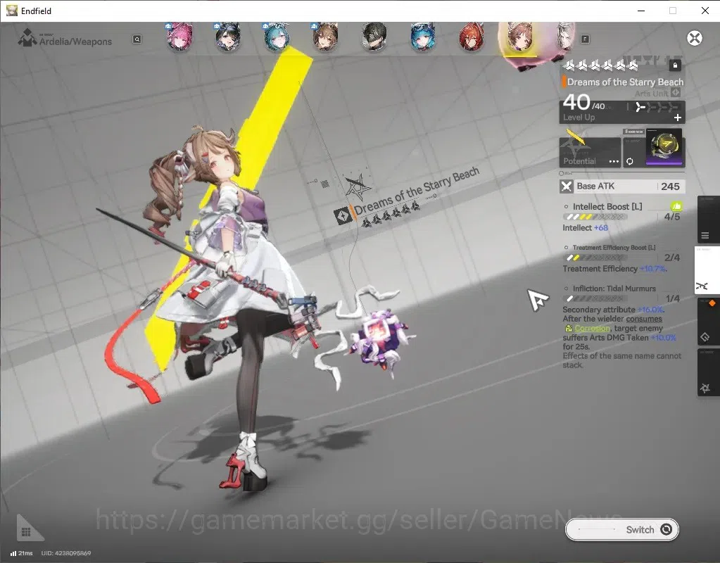 Arknights: Endfield Accounts ASIA|Lv58|7SSR(3Limited)+13*6WEP|[(Gilberta+Sign),TangtangP1,YvoneP2],ArdeliaP2+Sign,Last 4