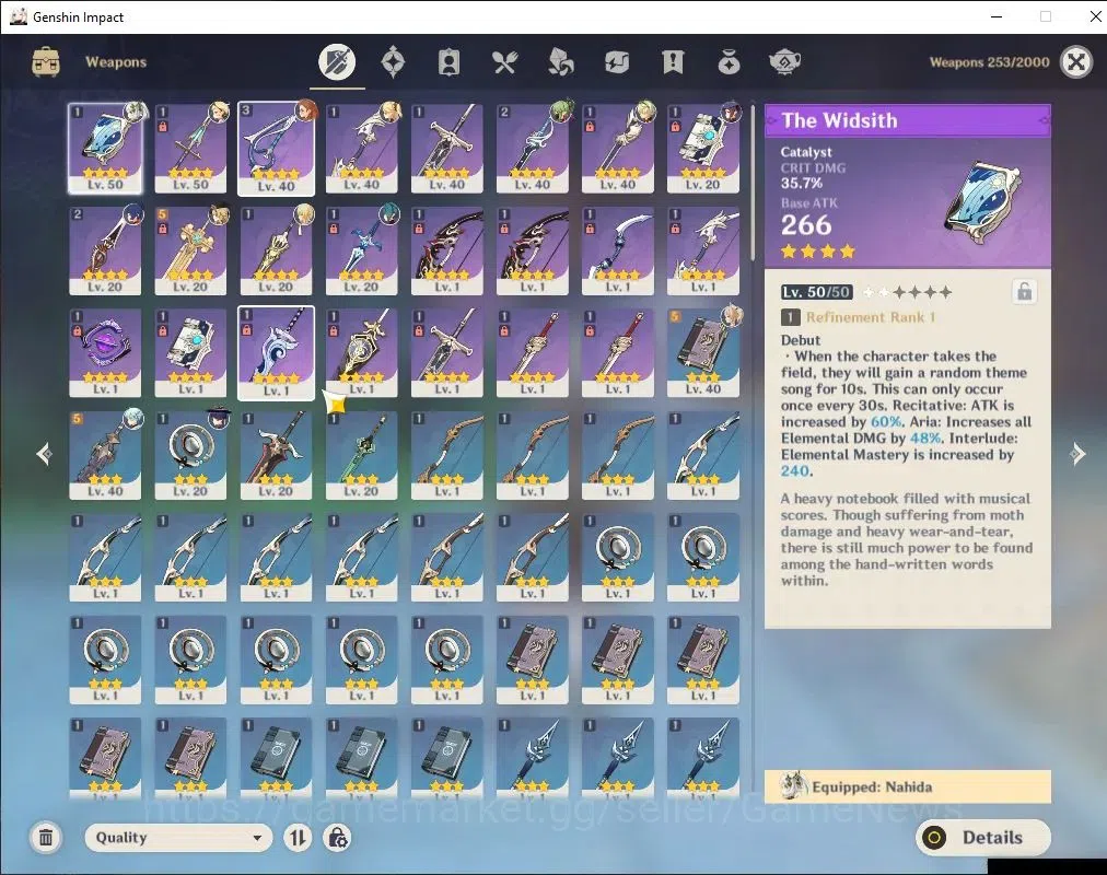 Genshin Impact Accounts ASIA|AR 32|4 Limited + 2(*5 Standard)|Emilie,Nahid image 3