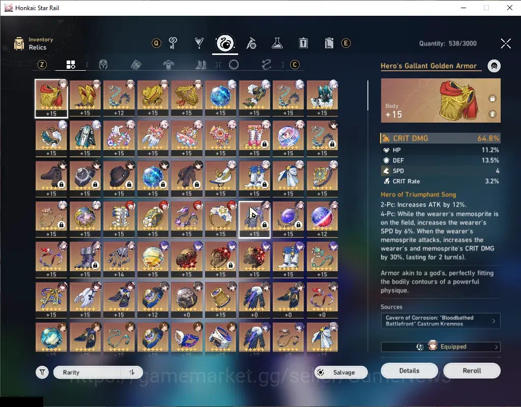 Honkai Star Rail Accounts Others ASIA|TL 67|Premium Elation|15 Limited|(Yao Guang E1,Acheron)+Sign,Sparkle 9