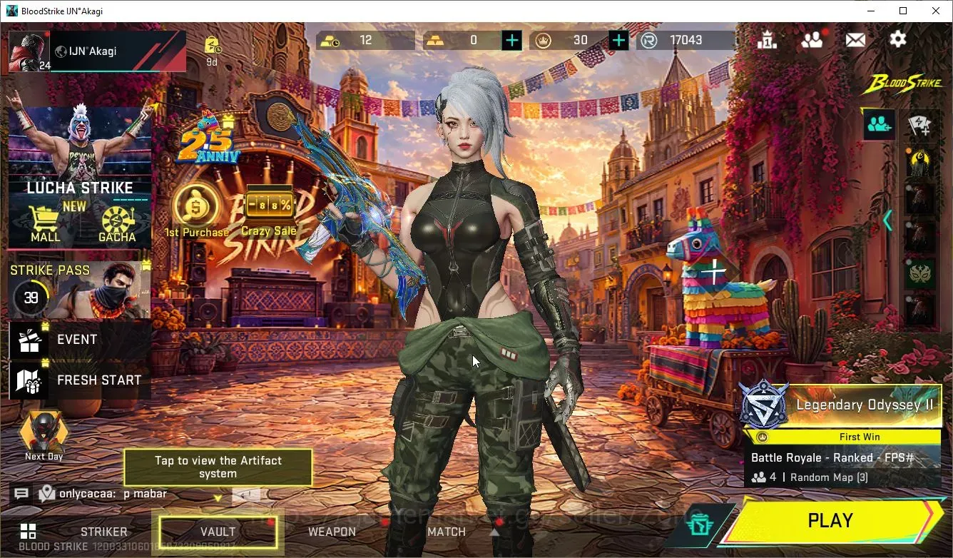 Blood Strike Accounts Collab Skin ASIA|ETERNAL MP7-Tidesong|Melee ULTRA Talon Knife-Scythe|Collab 1