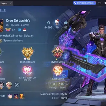Mobile Legends: Bang Bang Accounts Others Global|Hero 131|Skin 346|Exalted|Legend Alucard|Aspirant Lesley|KOF Karina|TF