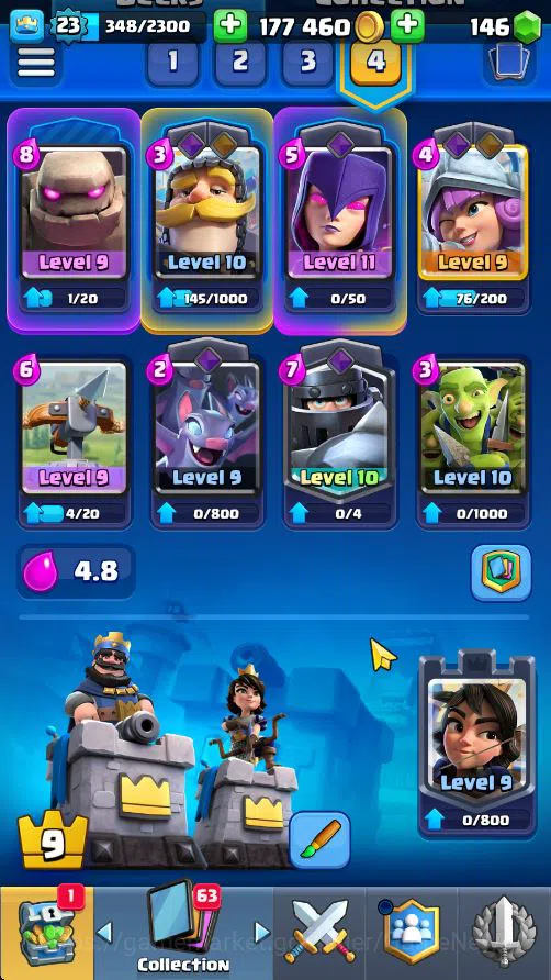 Clash Royale Accounts Lv 23|Trophy 3927|KTL 9|Total Card 73|1 Hero 2 EVO image 13