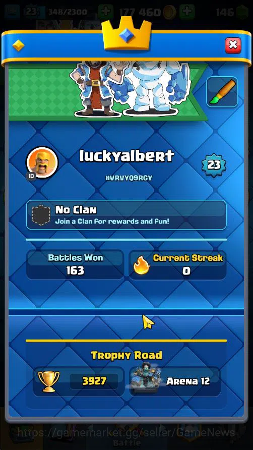 Clash Royale Accounts Lv 23|Trophy 3927|KTL 9|Total Card 73|1 Hero 2 EVO image 14