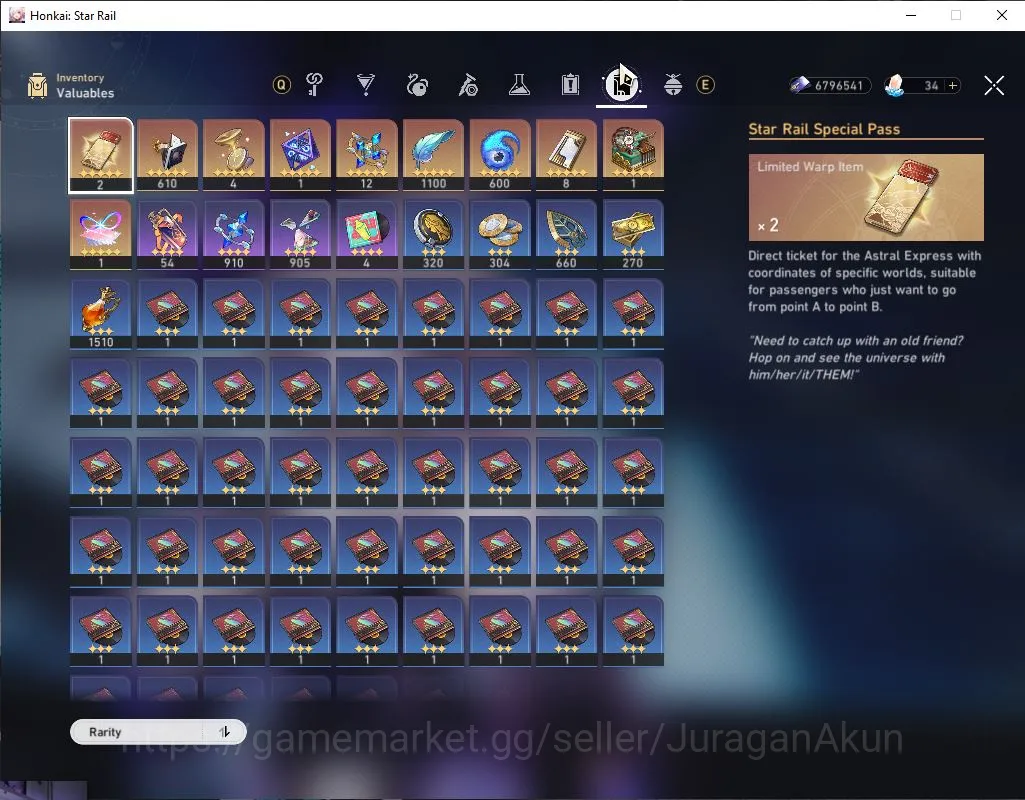 Honkai Star Rail Accounts Mid Game ASIA|TL 70|16 Limited|[The Herta,Rappa]+Sign,Huohuo,B3,Anaxa,Firefly,Sunday,Etc|Mc 2