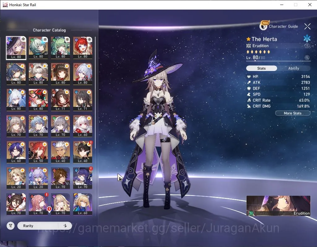 Honkai Star Rail Accounts Mid Game ASIA|TL 70|16 Limited|[The Herta,Rappa]+Sign,Huohuo,B3,Anaxa,Firefly,Sunday,Etc|Mc 5