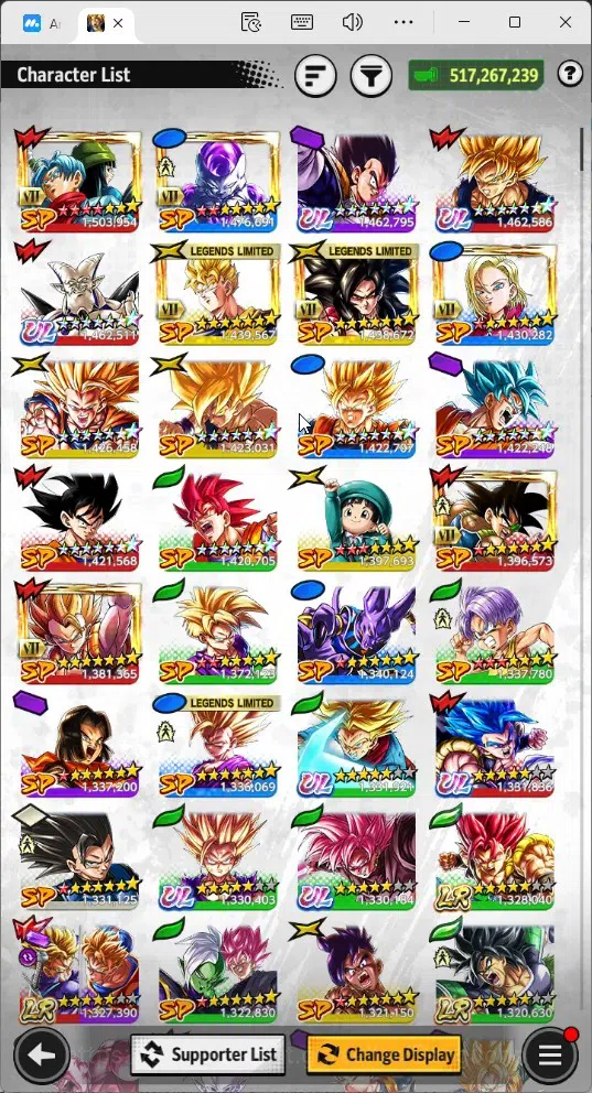 Dragon Ball Legends Accounts Global | Lvl 189|517M Total Power|1.6K CC|3 LR|7 U image 19