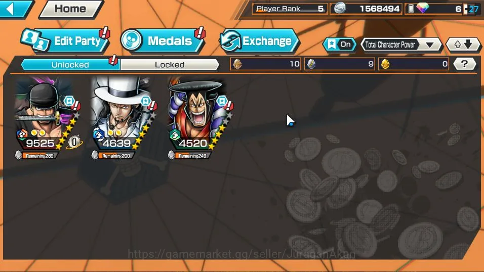 One Piece Bounty Rush Accounts Global |3 META EX| Onighasima Zoro, Awakened Form  image 4