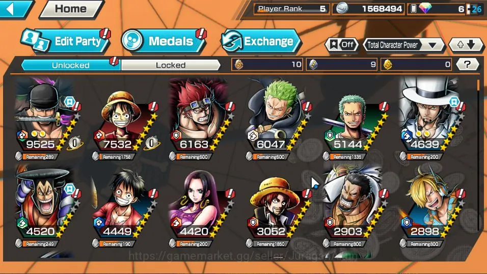 One Piece Bounty Rush Accounts Global |3 META EX| Onighasima Zoro, Awakened Form  image 5