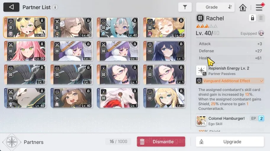 Chaos Zero Nightmare Accounts Global Lv36|4 SSR(Khalipe,Veronica,Renoa,Rin)+10 SR(MikaM2,Etc)+12 SR Partners|4,3K Crys,39 4