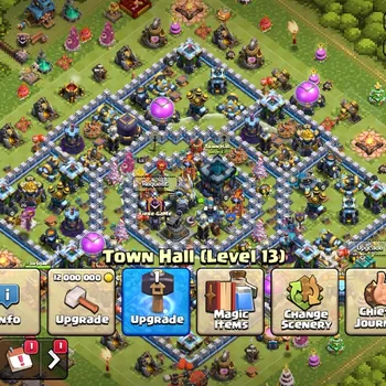 Clash of Clans Accounts Mid-Tier LV 137|TH 13-BH 7|HH 7|Limited Skin|BK 58,AQ 62,GW 26,MP 32,RC 17|BM 11|356 League