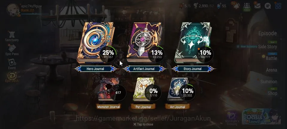 Epic Seven Accounts Global Unverif|Fresh Starter| 5ML BM Haste, SE Cel image 7