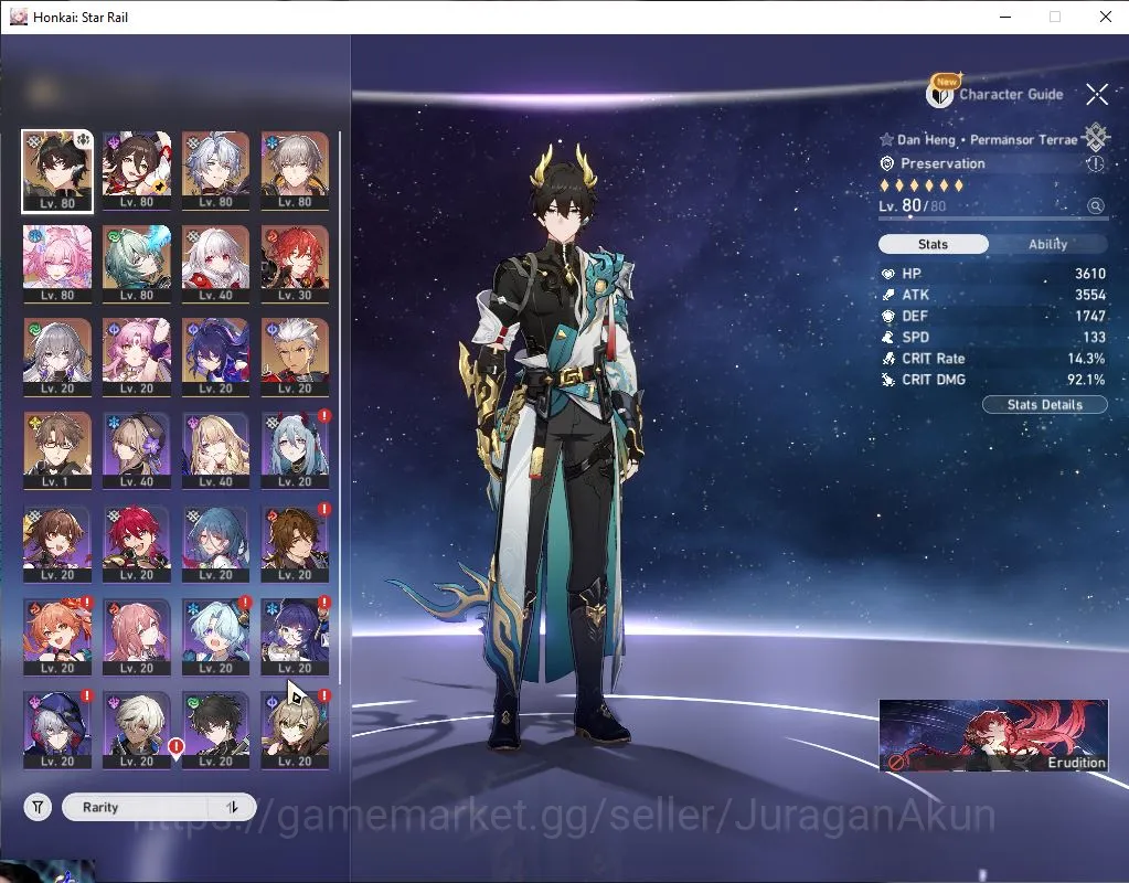 Honkai Star Rail Accounts Mid Game ASIA|TL 66| 5 Limited | Phainon+Sign,Anaxa+Sign,Cyrene,Dante,Archer|MC 3