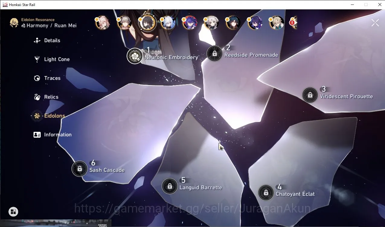 Honkai Star Rail Accounts Mid Game ASIA|TL70|14 Limits [(E1 Firefly,The Herta,Acheron,Aventurine)+Sign,E1 4