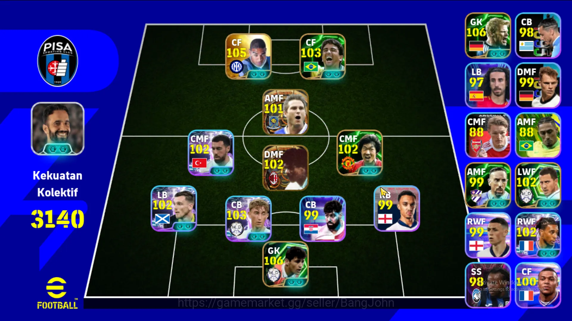 Power 3140 | Adriano Epic db | Bebeto Epic db | Dean Huijsen Epic db | Iker Cassilas Epic db | EFB420B eFootball Others Power 3140 | Adriano Epic db | Bebeto Epic db | De image 1