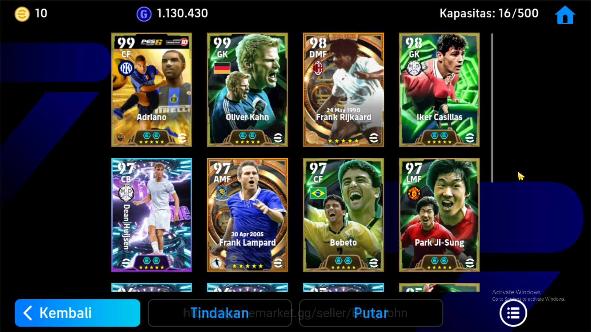 eFootball Accounts Others Power 3140 | Adriano Epic db | Bebeto Epic db | Dean Huijsen Epic db | Iker Cassilas Epic db 5
