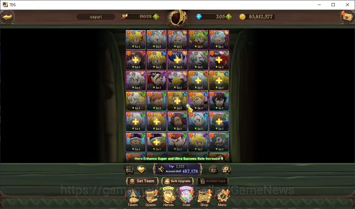 The Seven Deadly Sins: Grand Cross Accounts Endgame GLOBAL|487k CC|2 LR + 7 UR|LMeli,P 1