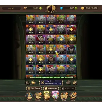 The Seven Deadly Sins: Grand Cross Accounts Endgame GLOBAL|487k CC|2 LR + 7 UR|LMeli,P