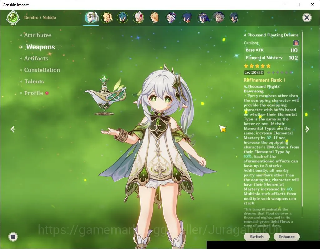 Genshin Impact Accounts Mid Game ASIA|AR 32| 1 Limited + 1[5 Star Weapon]|[Nahida +Sign] Qiqi,Xingqu,Xiangling |MC Male|Take 4