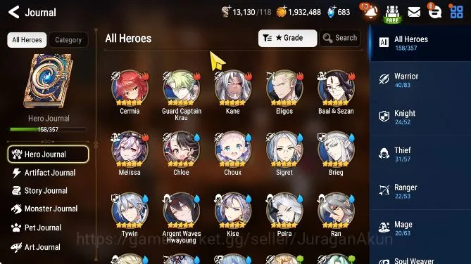 Epic Seven Accounts Mid-Tier Global verif|ML 10(DBSenya,Zio,LWPeira,DDRay,etc)Limit 3