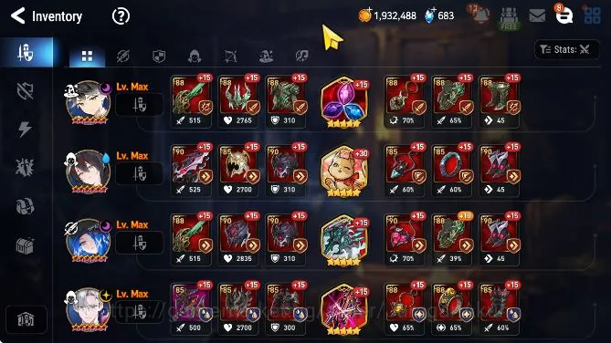 Epic Seven Accounts Mid-Tier Global verif|ML 10(DBSenya,Zio,LWPeira,DDRay,etc)Limit 8