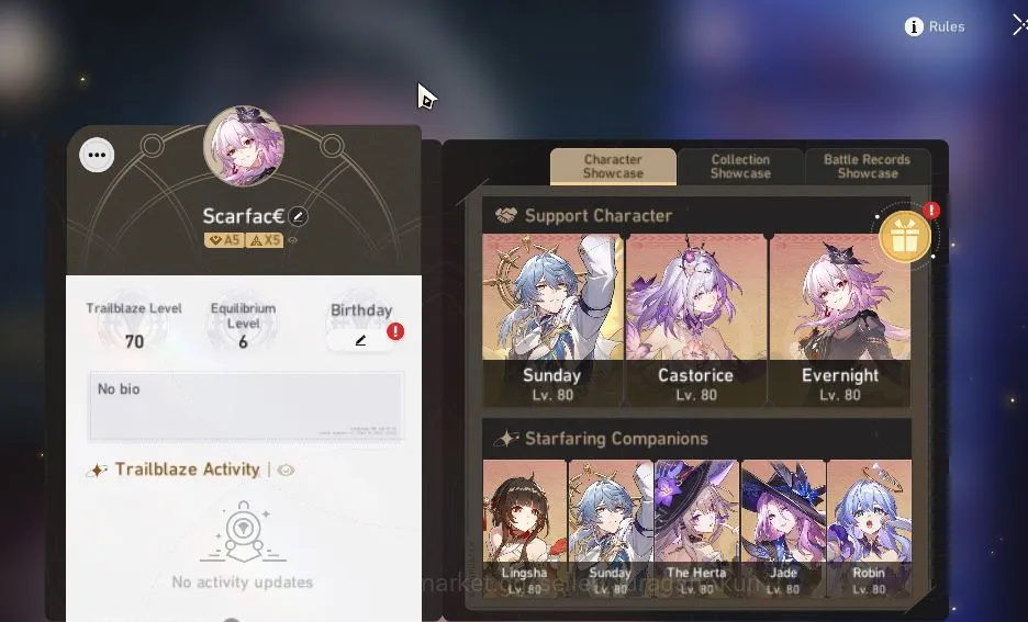 Honkai Star Rail Mid Game ASIA|TL 66| 12 Limited|[EverNight E1,Castorice,The image 1