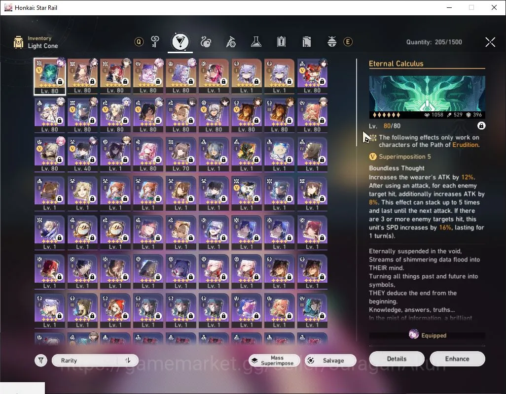Honkai Star Rail Accounts Mid Game ASIA|TL 66| 12 Limited|[EverNight E1,Castorice,The Herta]+Sign 3