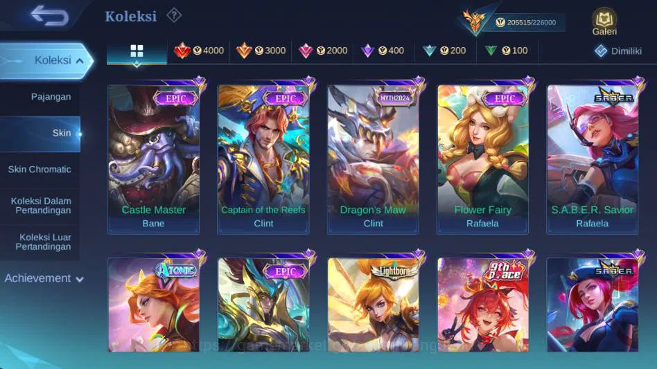 Mobile Legends: Bang Bang Accounts Global,Skin 578,Hero 132,Legnd(miya,saber,aluc,fre image 16