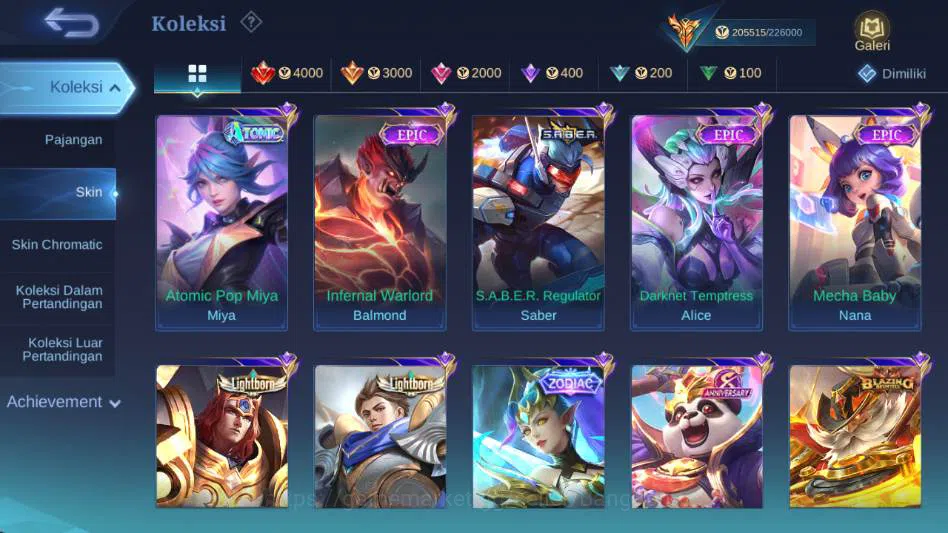Mobile Legends: Bang Bang Accounts Global,Skin 578,Hero 132,Legnd(miya,saber,aluc,fre image 17