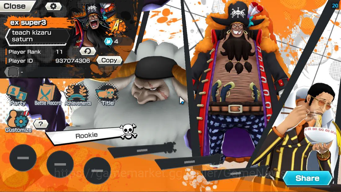 One Piece Bounty Rush Accounts Global|5 EX|4Emperor Teach,5Elder Saturn,BP Kuzan, image 2