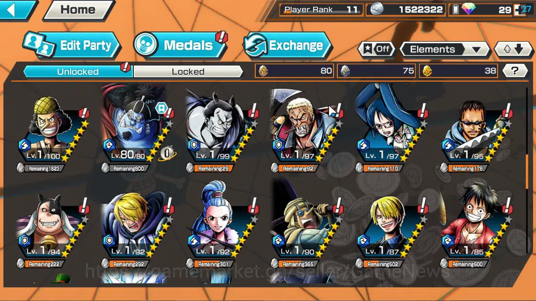 One Piece Bounty Rush Accounts Global|5 EX|4Emperor Teach,5Elder Saturn,BP Kuzan, image 7