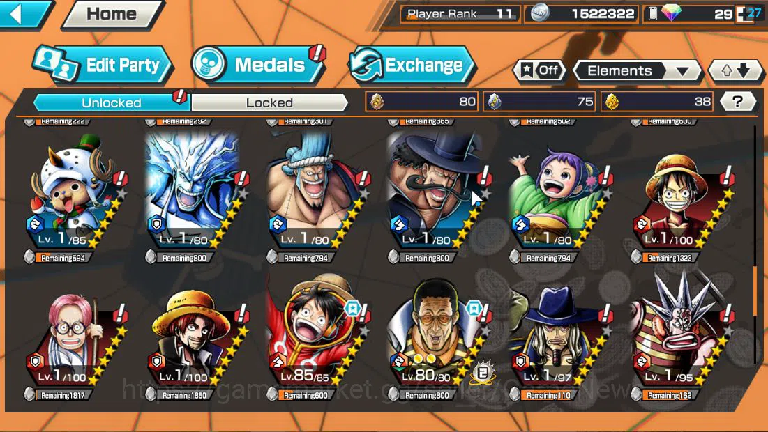 One Piece Bounty Rush Accounts Global|5 EX|4Emperor Teach,5Elder Saturn,BP Kuzan, image 8