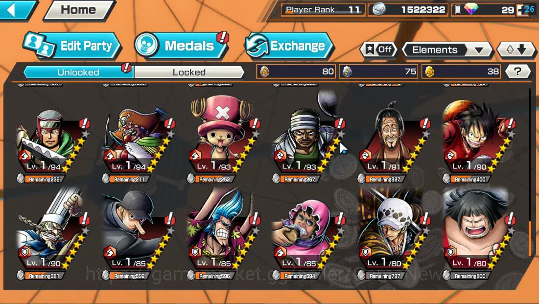 One Piece Bounty Rush Accounts Global|5 EX|4Emperor Teach,5Elder Saturn,BP Kuzan, image 9