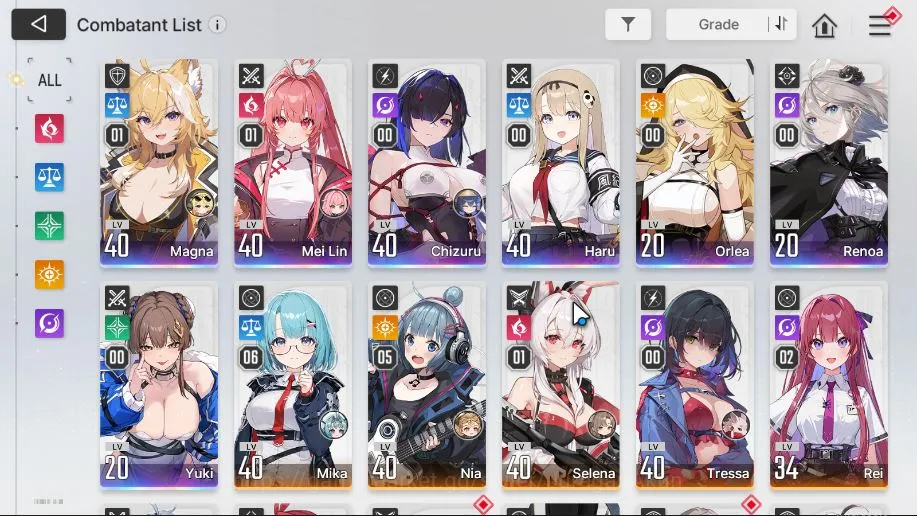 Chaos Zero Nightmare Accounts Global|LV 36|7 SSR [Chizuru+Sign,Yuki,Haru,MagnaM1 image 1