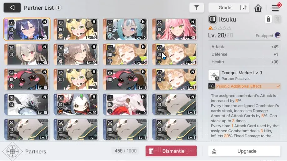 Chaos Zero Nightmare Accounts Global|LV 36|7 SSR [Chizuru+Sign,Yuki,Haru,MagnaM1,Mei LinM1,Orela,Renoa] + 11 SR + 11 SR 4